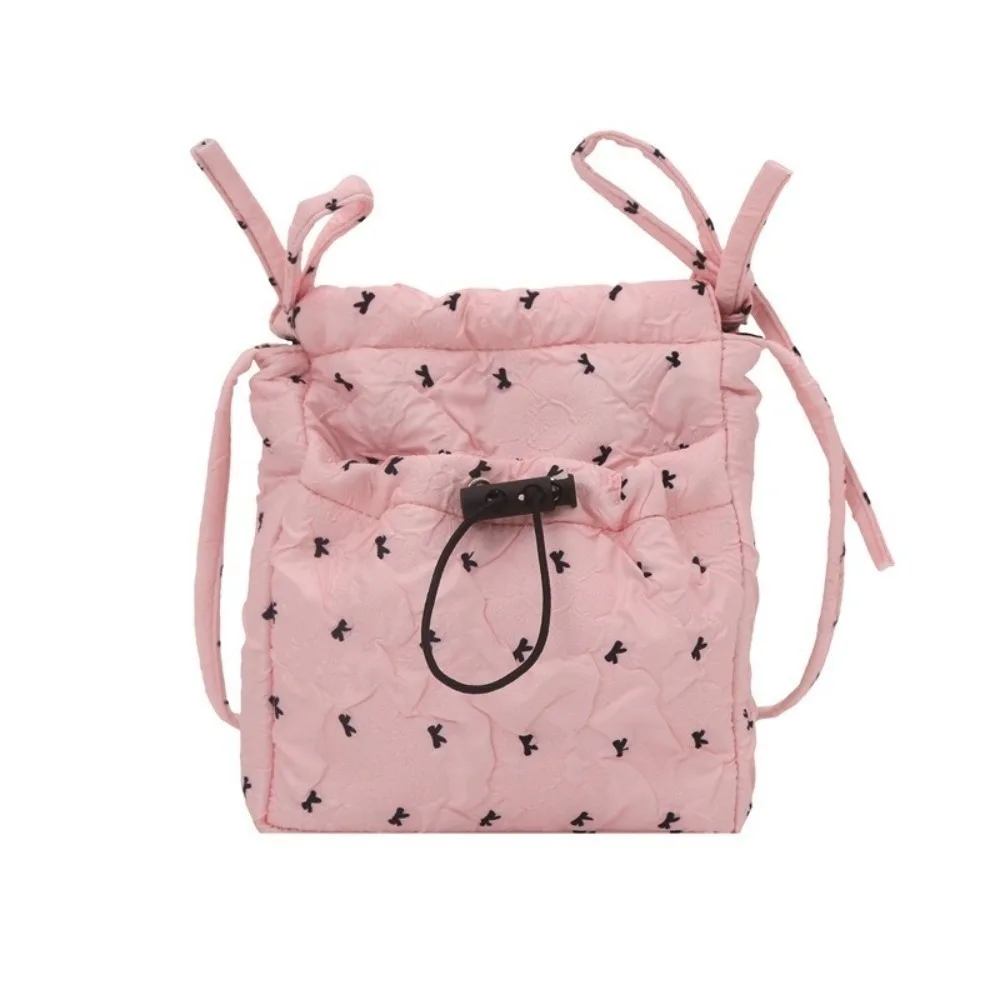 

Fashion Versatile Bow Shoulder Bag Solid Color Square Women Crossbody Bag Korean Style Coin Pouch Mobile Phone Pack Outdoor