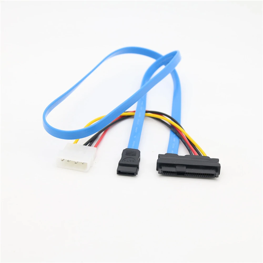 70 CM SAS to SATA Cable 7 Pin SATA Connector to 4 Pin Male Power Connector and 29Pin SAS Mobile Optical Drive