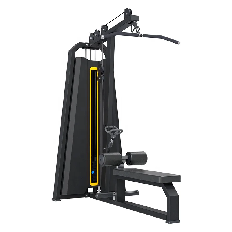 

Pin Loaded Lat Pull Down Seated Row Machine Full Back Strength Trainer
