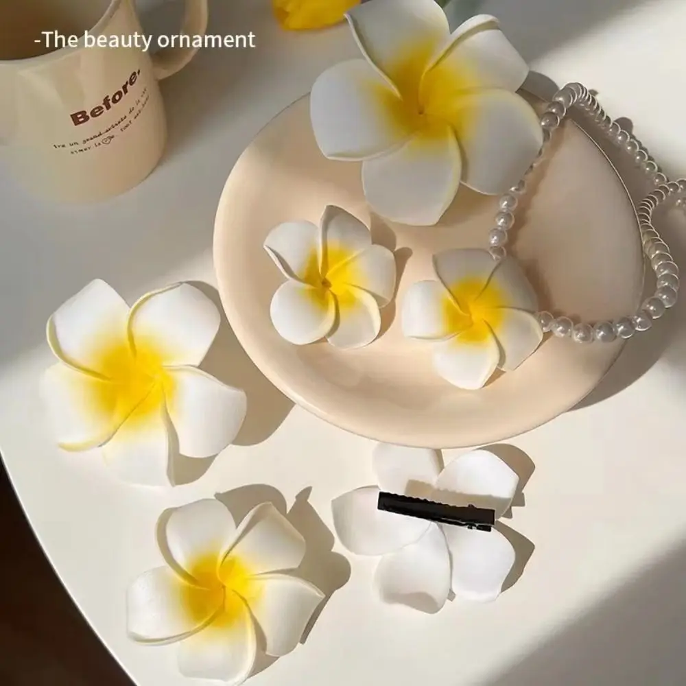 韓国スタイルシミュレーションフラワーヘアクリップ海辺休暇帽子カモノハシクリップ花ヘアピンボヘミアンスタイル