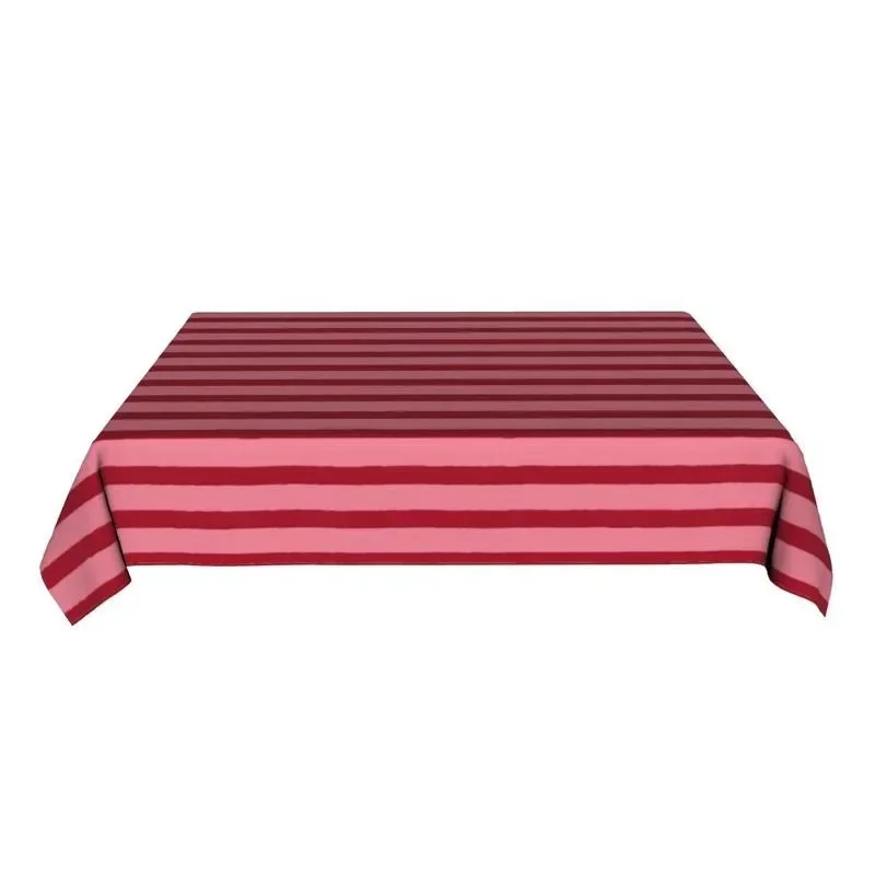 1PC, quality tablecloth, favorite bikini pink and red stripes - bright red and striped design yzb