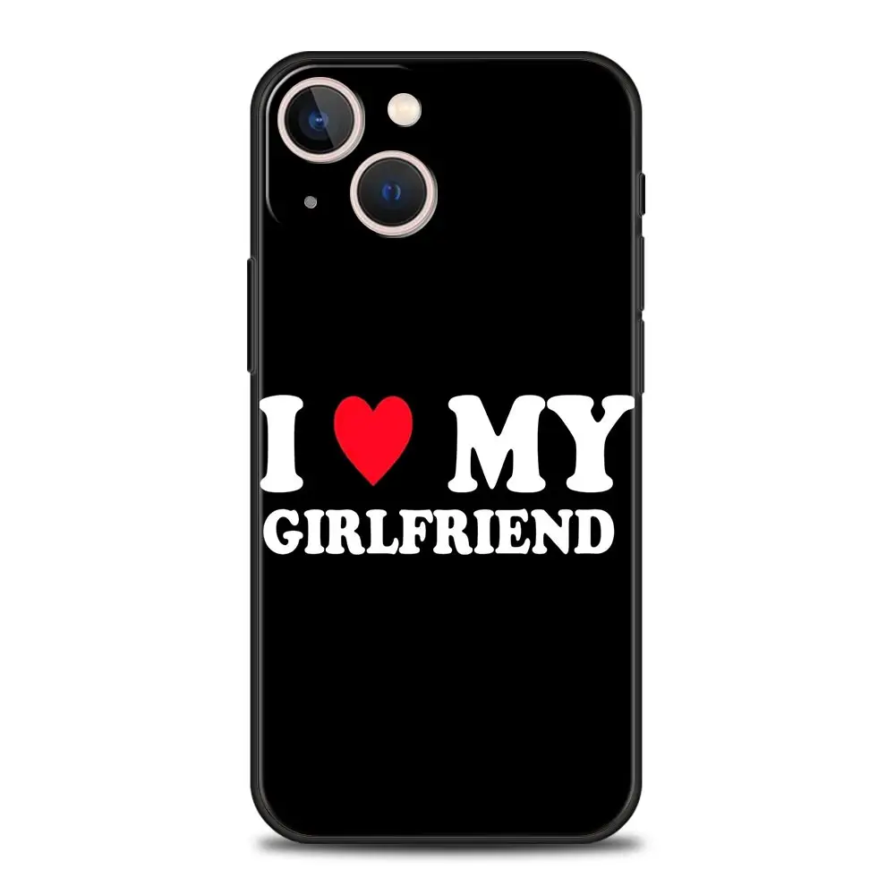 لطيف أنا أحب صديقتي صديقها جراب هاتف آيفون 16 13 15 14 12 11 برو ماكس XR X SE XS 7 8 زائد لينة غطاء من البولي يوريثان