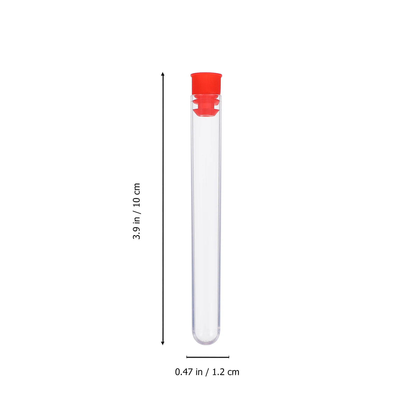 

40pcs Test Tubes With Stoppers 12x100mm Plastic Disposable Stoppers for Kids Experiments Teaching Tools Storage Containers