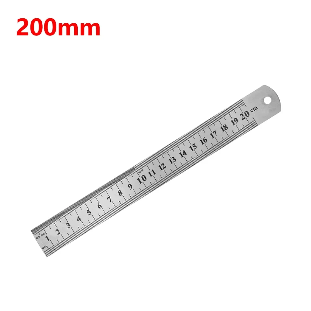 150 mm / 500 mm metalen schaal roestvrijstalen rechte liniaal meten briefpapier opstellen accessoire handgereedschap schoolkantoorbenodigdheden