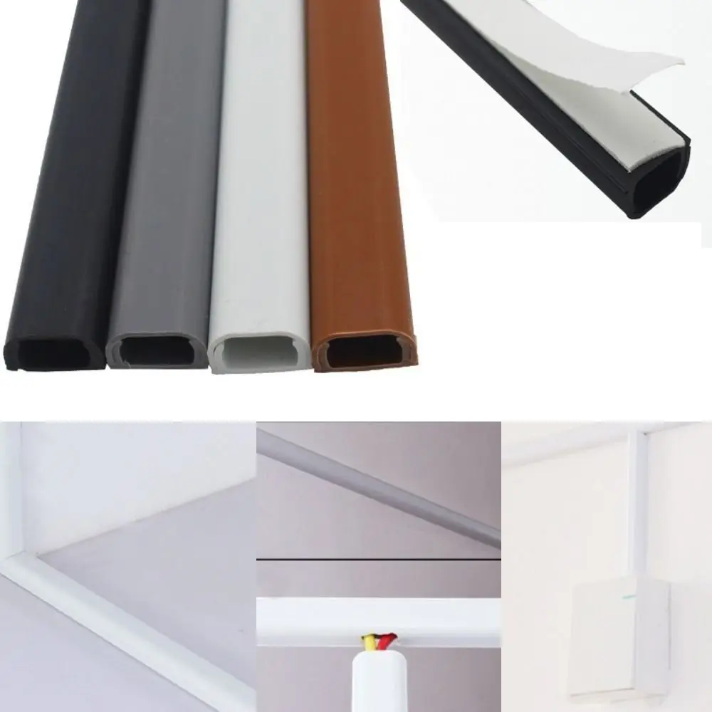 Hochwertiger 1 m langer Kabelversteck, selbstklebender, lackierbarer Kabelversteck, langlebiger Anti-Extrusions-Kabel-Concealer-Boden
