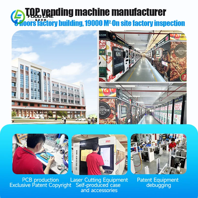 Distributeur automatique de frites belges et de aliments chauds certifiés en vente pour frites de poulet frit