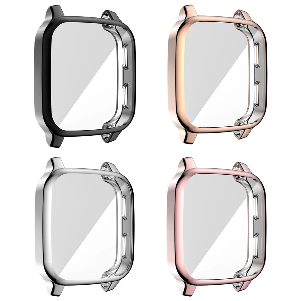 4Pcs TPU Screen Protective Case For Garmin Venu SQ Music/SQ 2 Music Cover Bumper Protection Shell For Garmin Venu SQ/SQ 2 Case