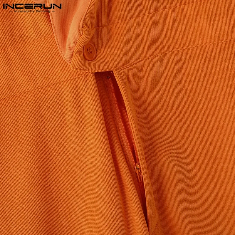 INCERUN Romper Musim Panas Celana Kodok Pria Atasan Tanpa Lengan Mode Celana Kasual Longgar Pakaian Pria Overall Pakaian Jalanan