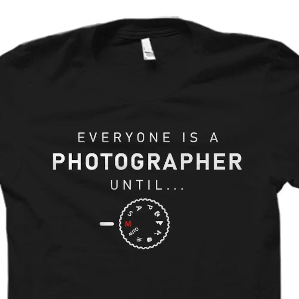 Photographer T Shirt Photography Lover Camera Manual Professional