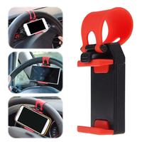 Car Steering Wheel Phone Clip Mount Holder Universal Auto Stand Kit Bracket Interior Camera Gps Accessories Car Bike Q2q6