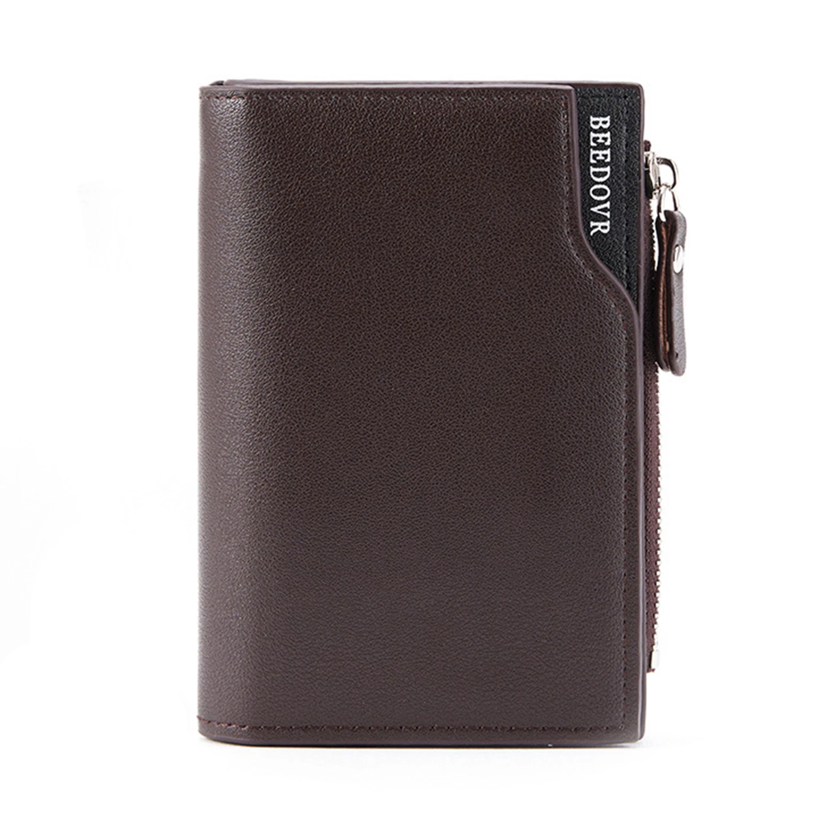 محفظة بو للرجال مع سحاب ، أسود ، قهوة ، حاملات بطاقات الائتمان ، قصيرة ، حقيبة نقود ، محفظة للرجال