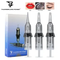 20 piezas aguja de cartucho de tatuaje de maquillaje permanente agujas de maquillaje permanente esterilizadas para máquina de pluma de tatuaje agujas de tatuaje