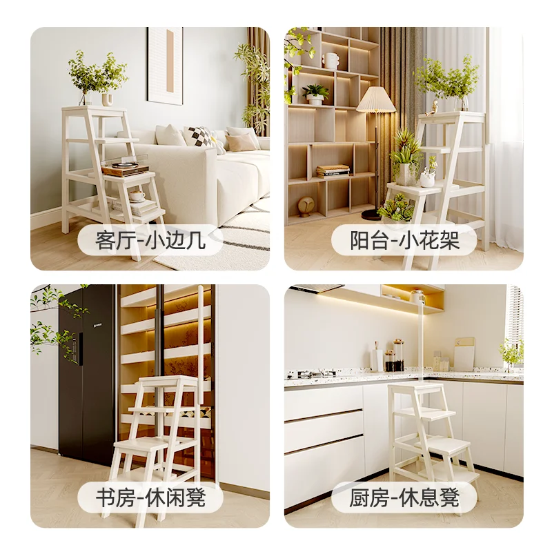 85, четырехступенчатая лестница из цельного дерева, многофункциональный табурет-лестница, табурет-лестница, табурет-лестница двойного назначения, утолщенная лестница для восхождения