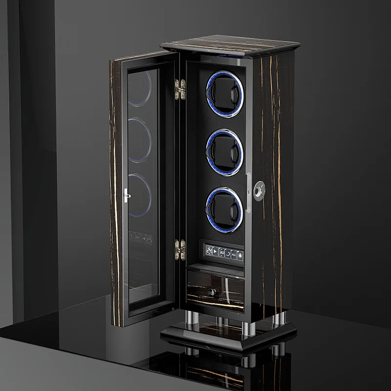 

Watch Storage Wooden Automatic Motor Watch Winder Display Shaker 3 4 6 Slot Adjustable Light Rolling Speed