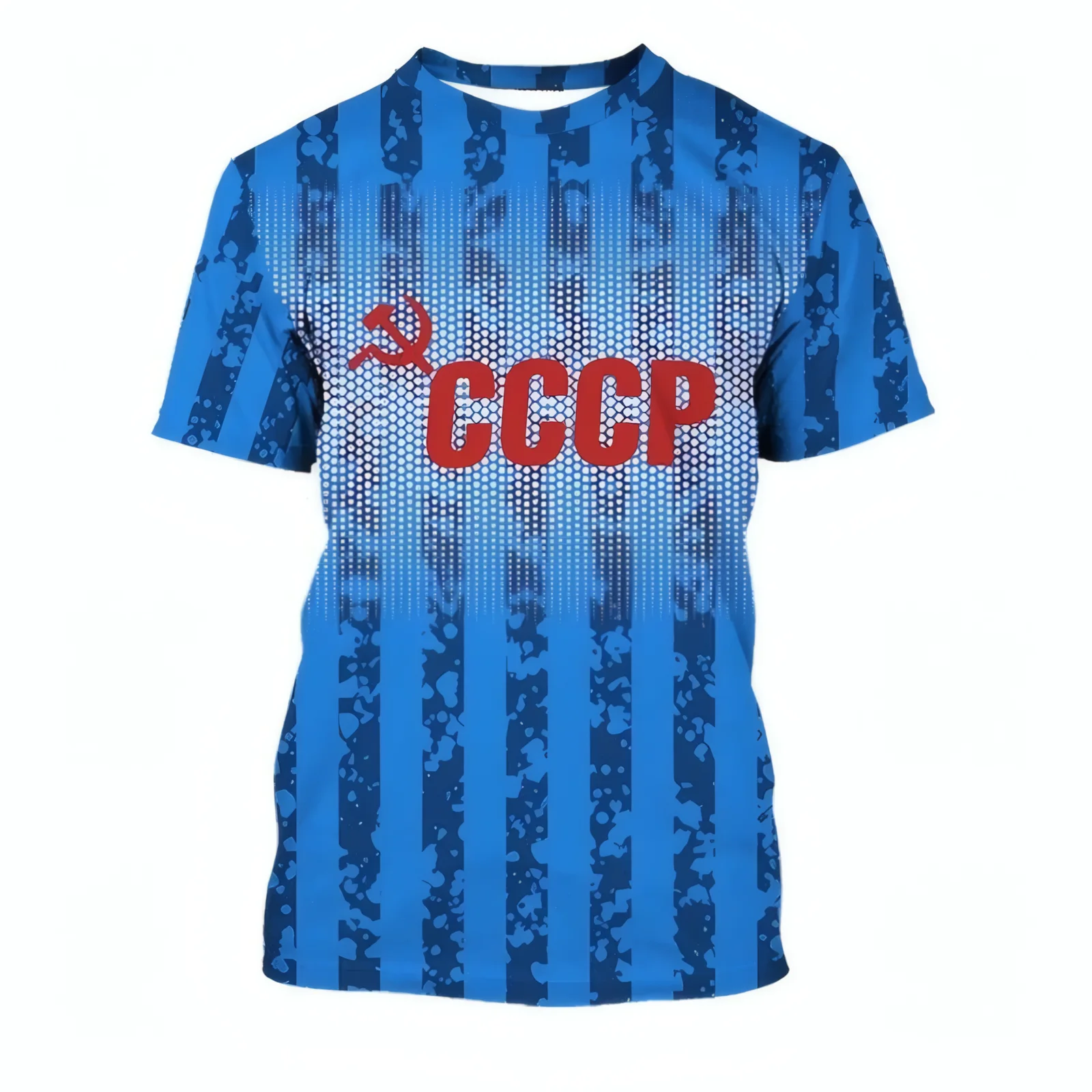 

CCCP Soviet 3D printed T-shirt for men, short-sleeved T-shirt with Soviet pattern, casual O-neck pullover, breathable