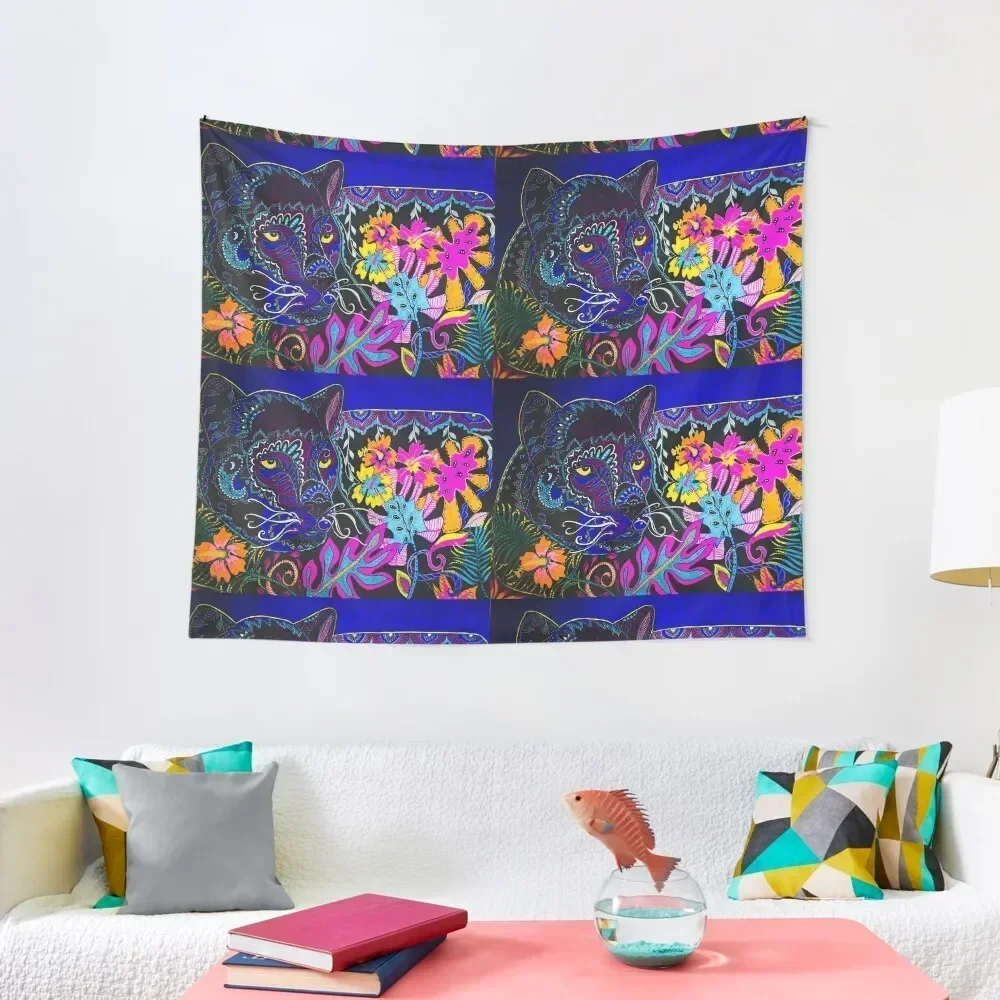 

Midnight Panther Tapestry On The Wall Decoration For Home Custom Aesthetic Decoration Tapestry