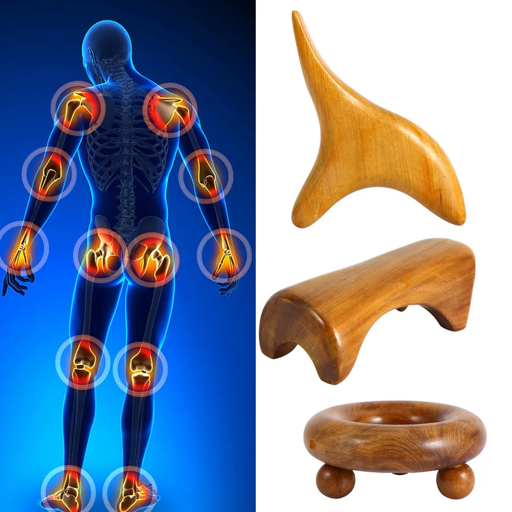 5Styles Vietnam Fragrant Wood Body Foot Reflexology Acupuncture Thai Massager Roller TherapyRoller Gua Sha Massager