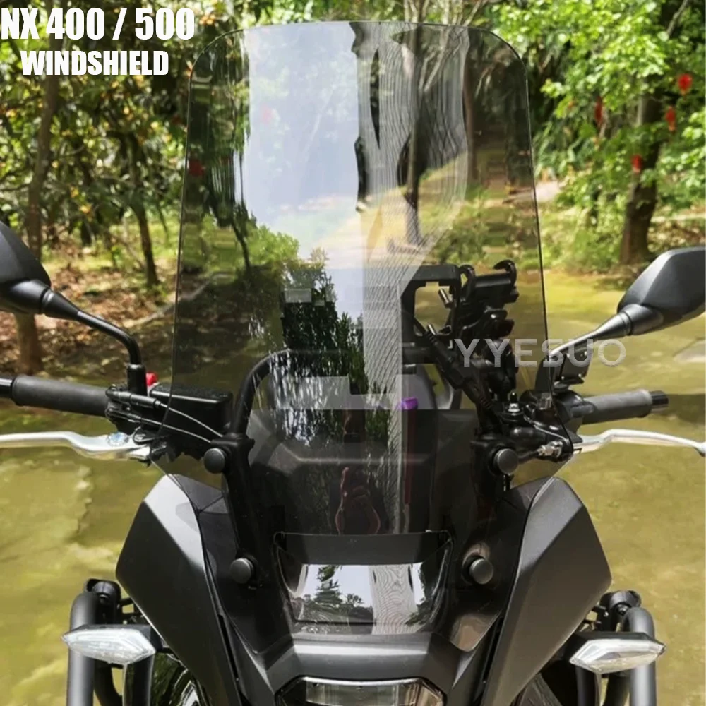 

for HONDA NX500 NX400 NX 500 Windshield Motorcycle Front Windscreen NX 400 Windshield NX500 Heightened Windshield 2023 2024