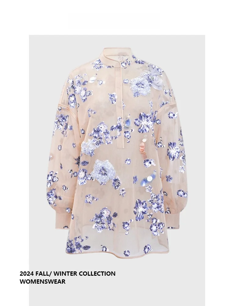 

Женское весеннее платье Forever 2 в ретро-китайском стиле, с длинным рукавом, расшитое бисером, приталенное, с круглым вырезом, новинка