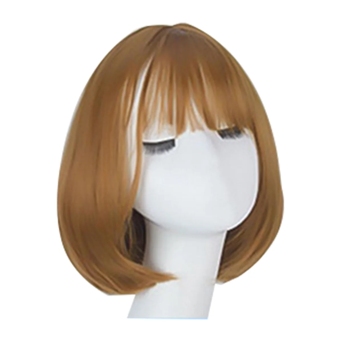 Wig Wig with Bangs for Women, Natural Looking Short Wig , Short Wig for Daily Korea Versions Yellow