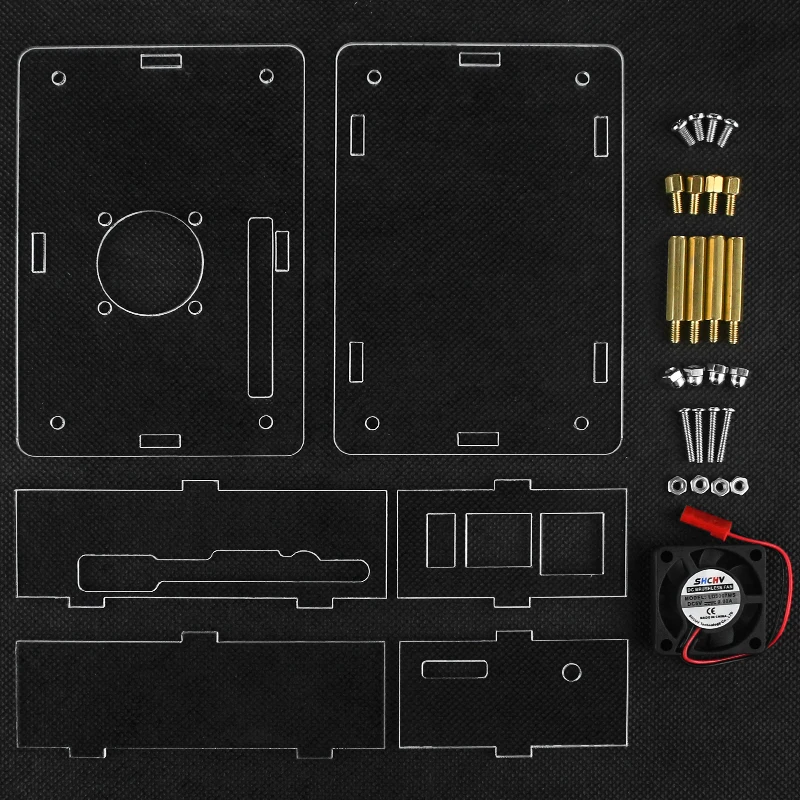 Cam Pi 5 Acrylic Dành Cho Cam Pi 5 4 / 8 / 16GB RAM RK3588S Đơn Ban Tùy Chọn làm Mát Quạt Tản Nhiệt