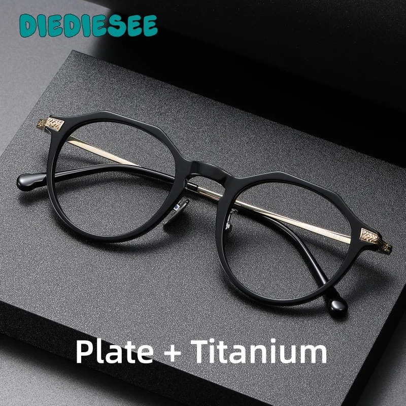 

DIEDIESEE New Retro Men's And Women's Eyeframe Fashion Classic High Quality Polygonal Optical Prescription Eyeframe N-402