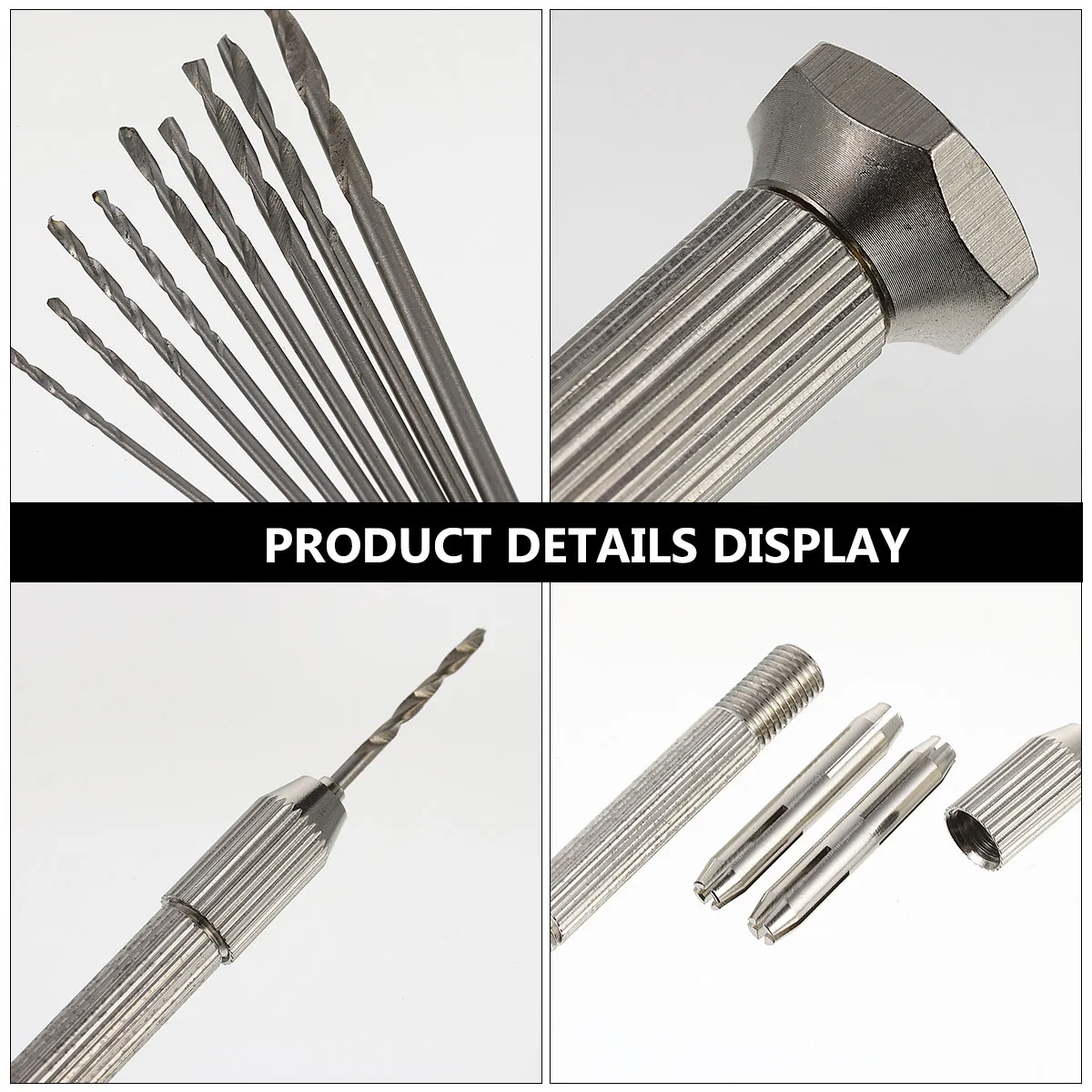 Manual Precision Hand Drill Heavy-Duty Steel Mini Drill with Smooth Bearing Non-Slip Texture for Jewelry Making Woodworking