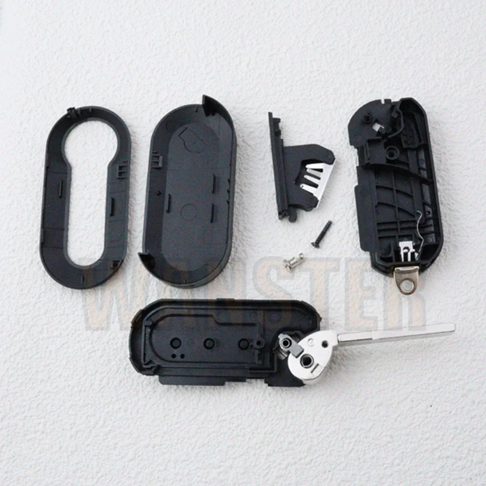 Original Car Key Shell Housing for FIAT 500 Panda Punto Bravo Ducato Stilo Remote Auto Key Case Fob SIP22 Blade Flip Folding