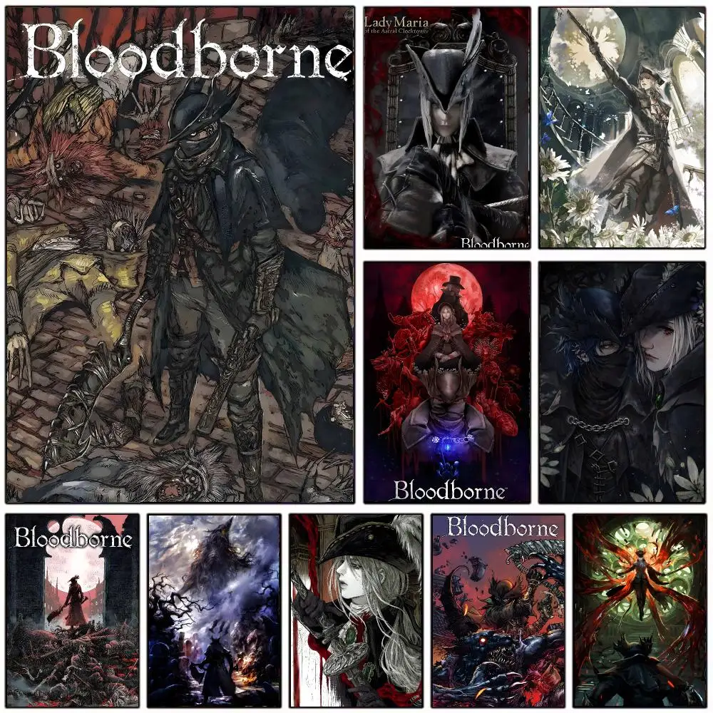 Dark Game B-Bloodborne Poster Wall Art Print Decorative Mural Home Decor Gift Unframed