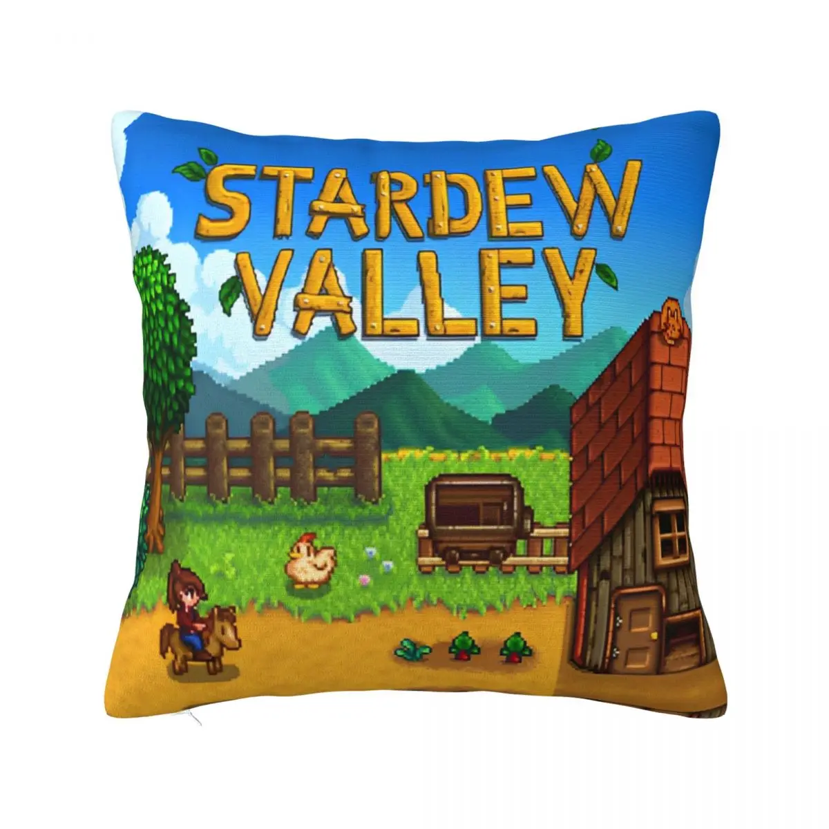 

Stardew Valley Square Pillow Covers Polyester Home Farming RPG Game Cushion Cover Creative Decorative Pillow Cover 40*40