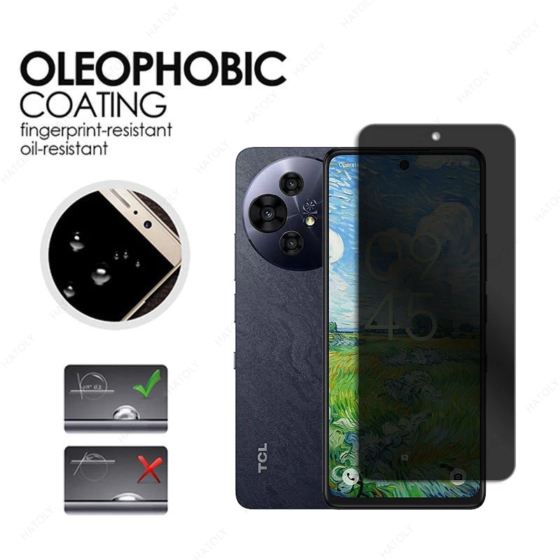 Protector de pantalla de privacidad para TCL 50 Pro NxtPaper vidrio para TCL 50 NxtPaper película de lente de cámara para alcatel V3 Ultra vidrio antiespía