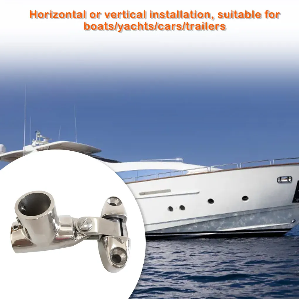 Boat Stainless Steel Swivel Fittings Tube Base Rail Elbow Stanchion