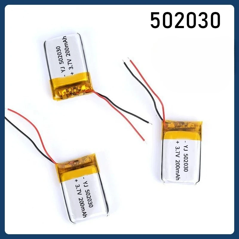 1-100PCS 502030 3.7V 250mAh Polymer Lithium Rechargeable Battery for GPS Navigator MP5 Bluetooth Headset PS4