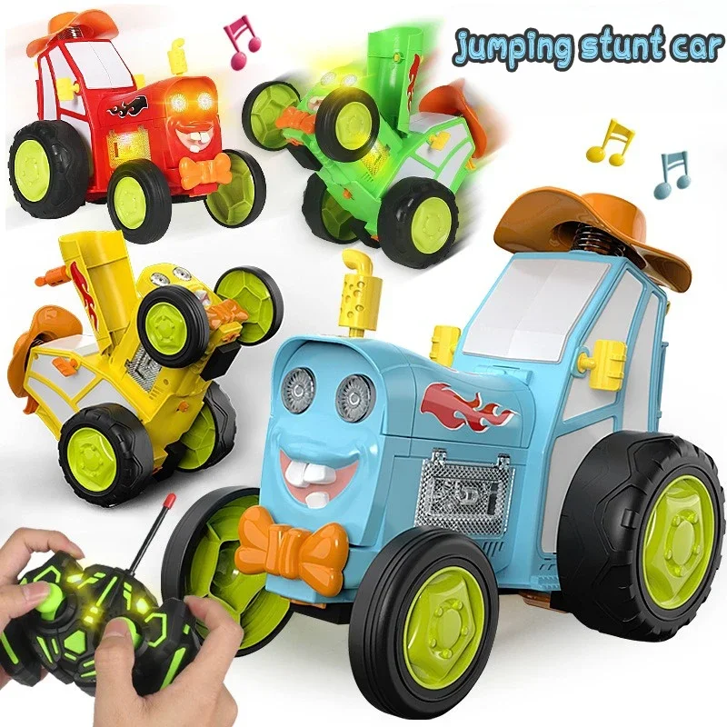 Mini voiture sauteuse Elin avec lumières musicales, véhicule RC, télécommande infrarouge, cascadeuses, marche verticale, camion RC, jouets amusants pour enfants