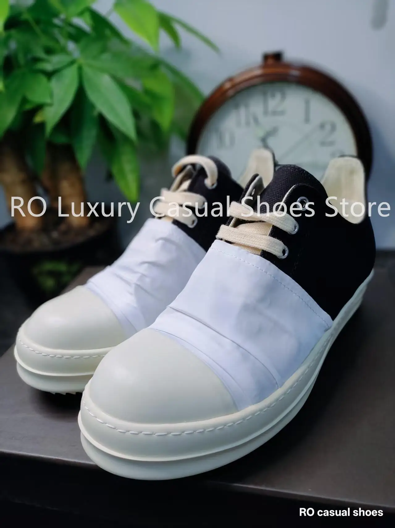 

Классические черные низкие кеды Ro из канваса с белыми тканевыми вставками, дизайнерские женские кроссовки, качественные плоские кеды