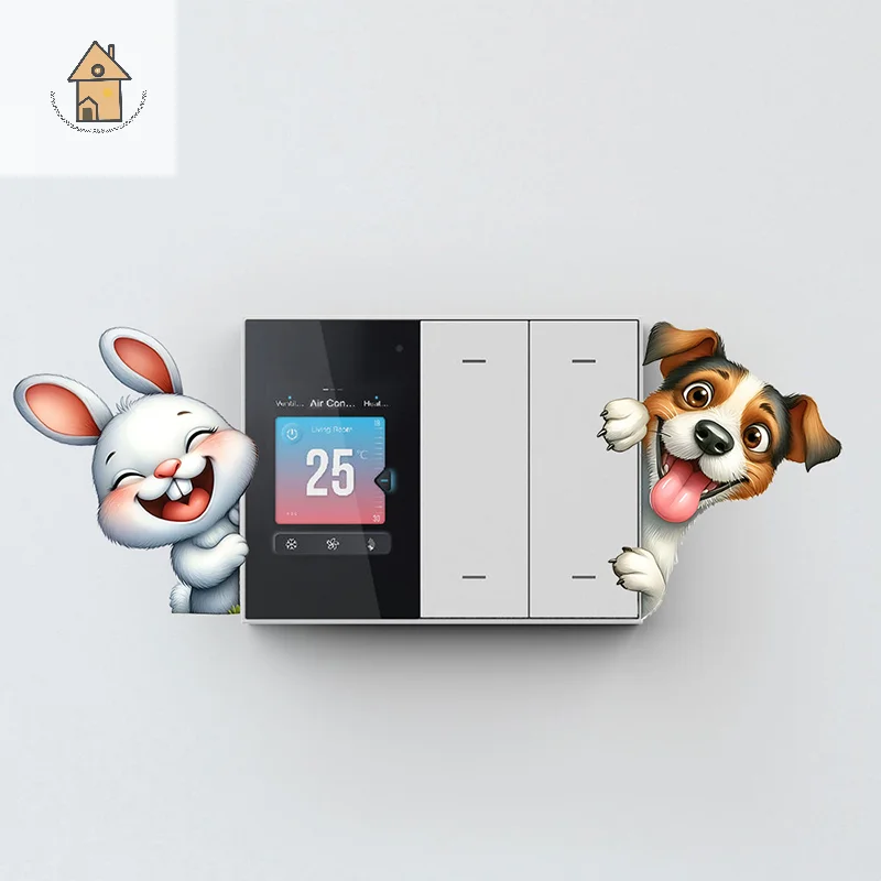 

Cartoon Puppy Animal Wall Switch Sticker Self-adhesive Bathroom Living Room Switch Decoration Adhesive Plug Sticker