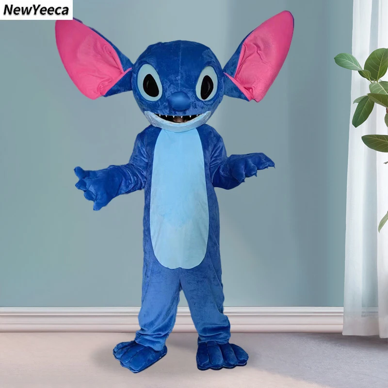 New Blue Pink Lilo & Stitch Mascot Costume Disney Cartoon Character Advertising Fancy Dress Animal Carnival Party Adult Cosplay