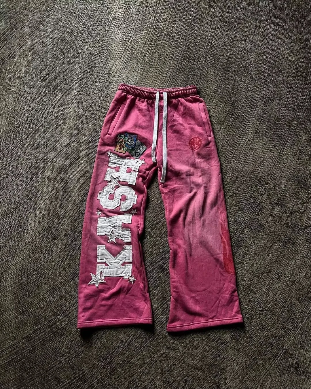 2026 Neue High-Street Trendige Hosen – High-Street Ins Trendige Herren- und Damen-Freizeithosen mit lockerem, geradem Schnitt, bestickt und bedruckt – Detail 6