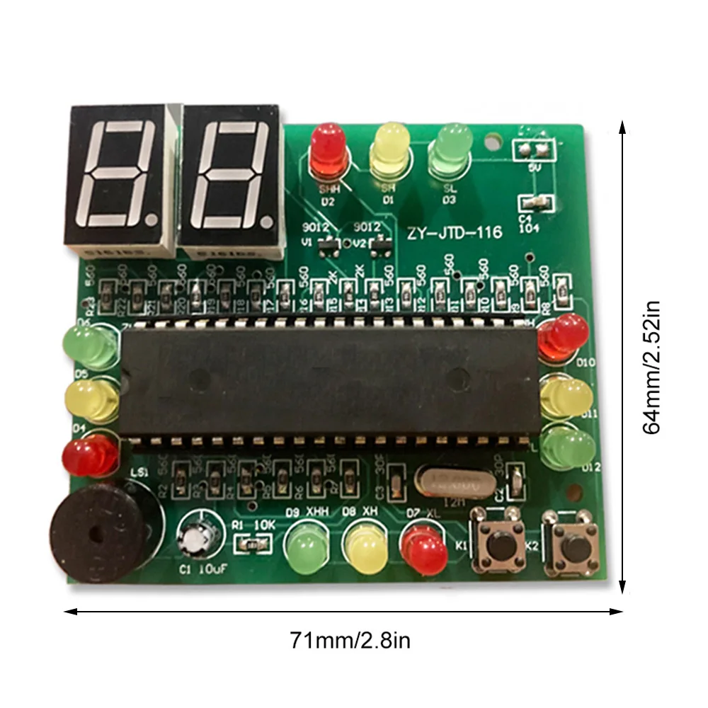 51 Single-Chip Microcomputer Traffic Light Controller Electronic DIY Kit DC5V Training Contest Signal Light DIY Assembly Parts