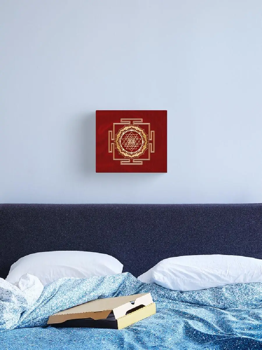 Shri Yantra Sacred Geometry Canvas Print  Cosmic Energy Conductor Wall Art for Home Decor Spiritual Poster Meditation Room Boho