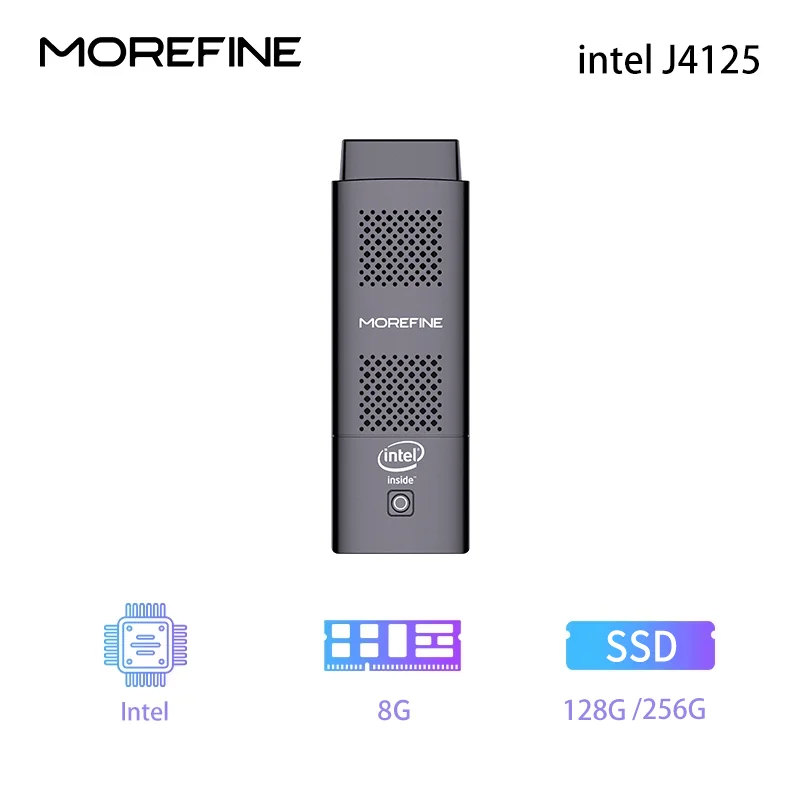 MOREFINE M1K Mini Pc Intel Gemini Lake J4125 8G LPDDR4 128GB/256GB Win10PRO Gaming Computer HDMI Windows11/Ubuntu Mini Pc Gaming