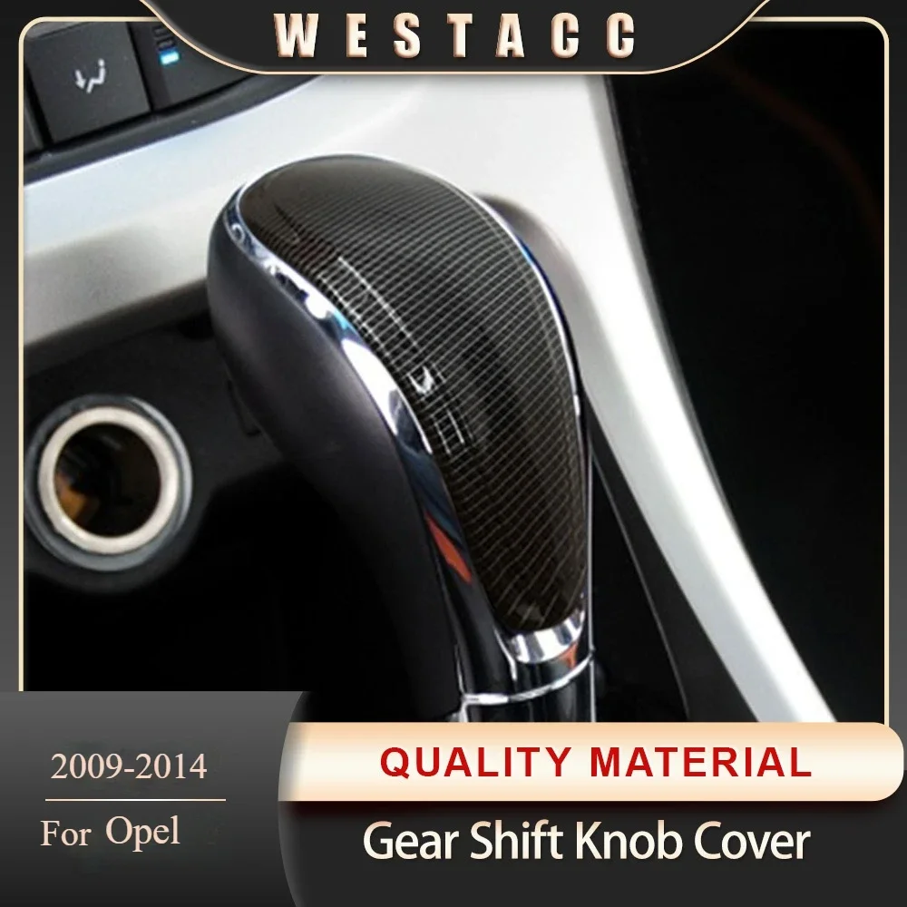 Car Gear Head Shift Knob Cover Trim for Opel ASTRA J 2009-2014 Insignia Sedan Sport Tourer 2009-2015 AT Interior Accessories