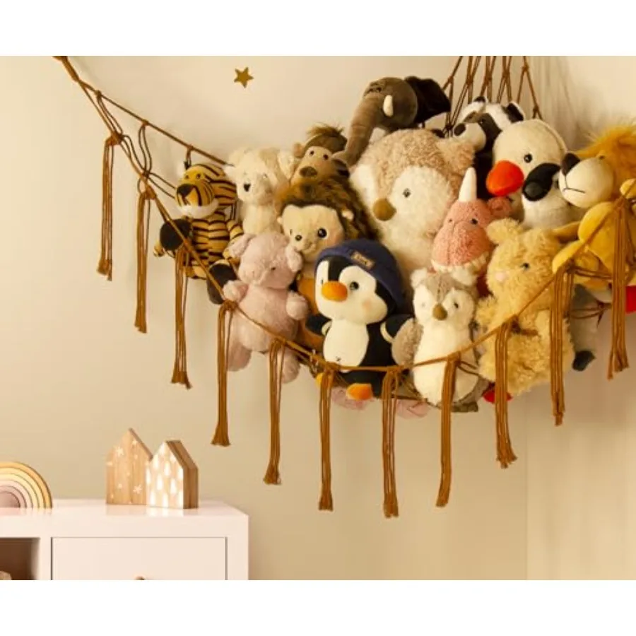 Stuffed Animal Hammock-Large Stuffed Animal Net For Toys Corner-Hanging Stuff Animal Toy Storage Organizer For Plush Plushie Di - view 5