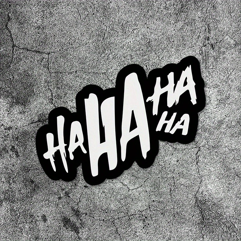 

1pc HAHAHA Motorcycles Stickers Waterproof for Motorcycle Helmets Fuel Tanks Fairings Scooter Laptop Car Universal Vinyl Decals