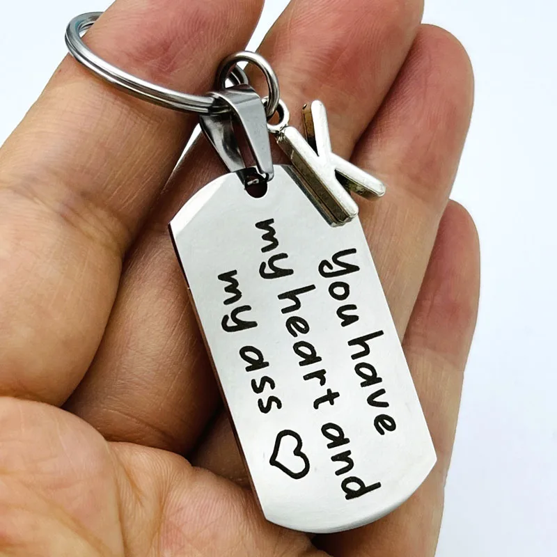 Funny Keychain You Have My Heart Personalized Valentine\'s Day Gift for Boyfriend Couple Keyring Gift for Girlfriend Naughty Gift