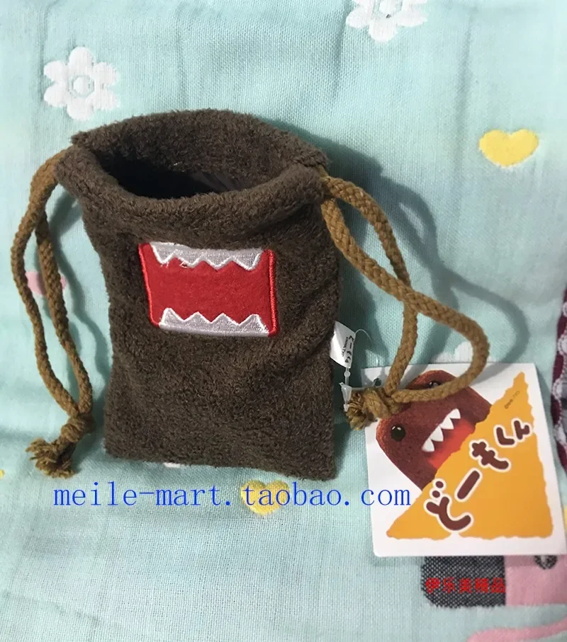 Domo Kun borsa con coulisse in peluche custodia carina con coulisse piccola custodia Anime Kawaii Storage Bag Organizer