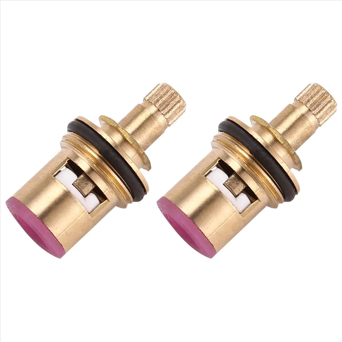 AB09 2 pcs 1/2 inch 20 Teeth Ceramic Tap Disc Quarter Turn Valve Replacement Hot Cold