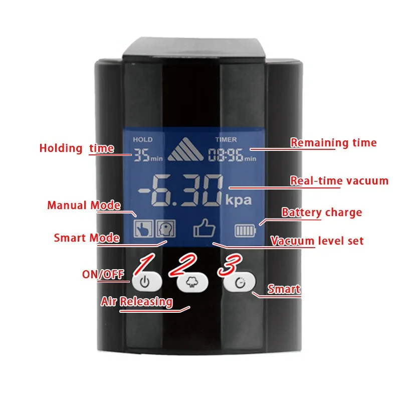 Electric Handle For Acrylic Penis Pump Smart Intelligent Charging Sex Toy Accessories hot, Extraction suction Air Sex Machines view 2