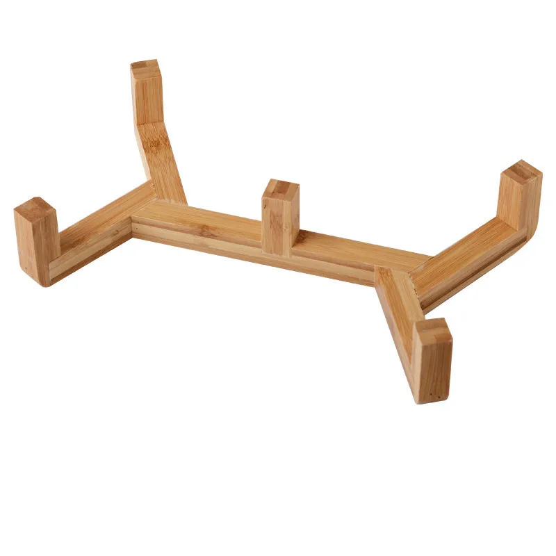 Cross Wooden Frame Double Bowl Integrated Wooden Frame Ceramic Cat Bowl with Wooden Frame Raised Shelf Pet Supplies Accesorios