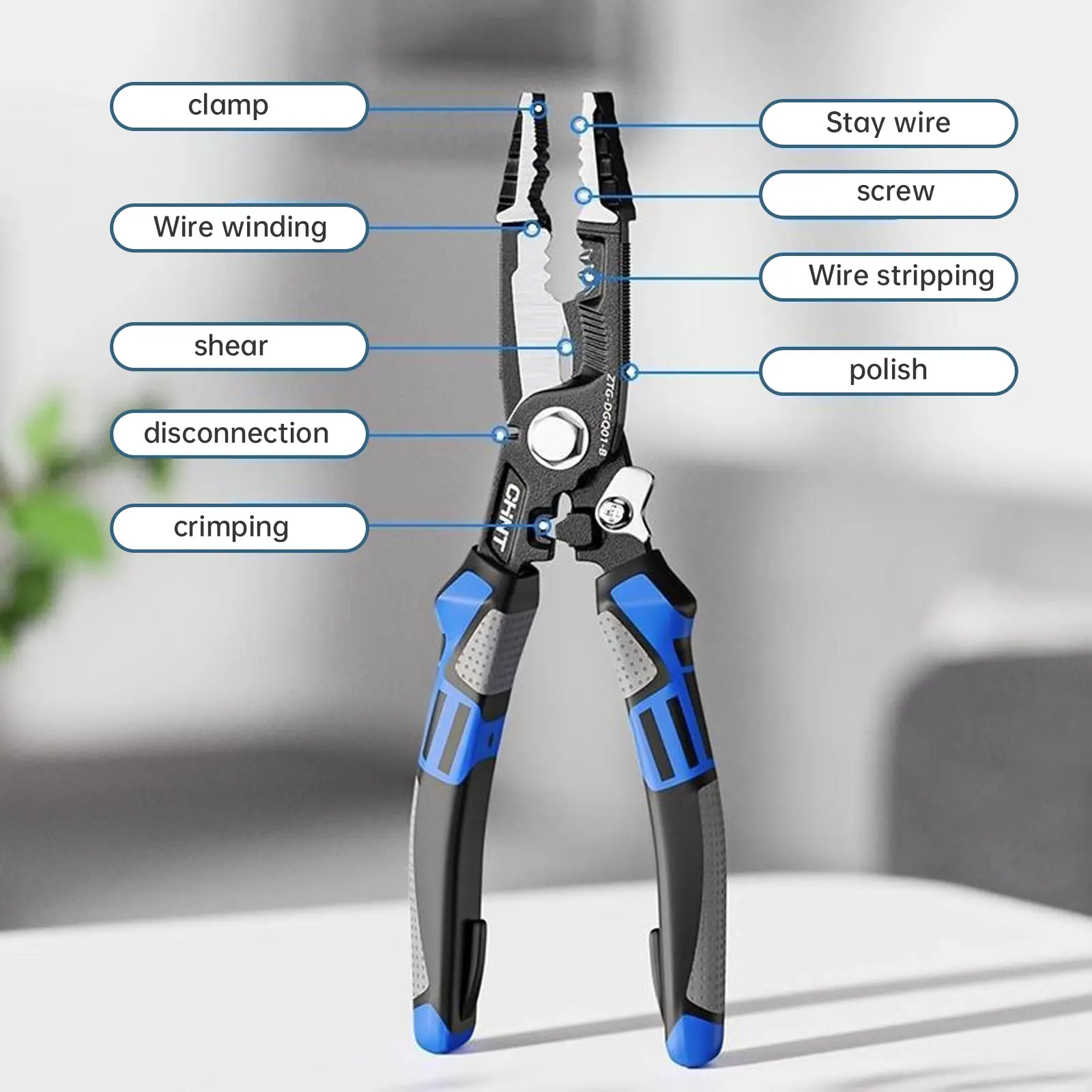 Wire Stripper Tool for Electricians Multifunctional Pliers Cable Wiring And Cable Stripping Pliers Wire Scissors Crimping Pliers